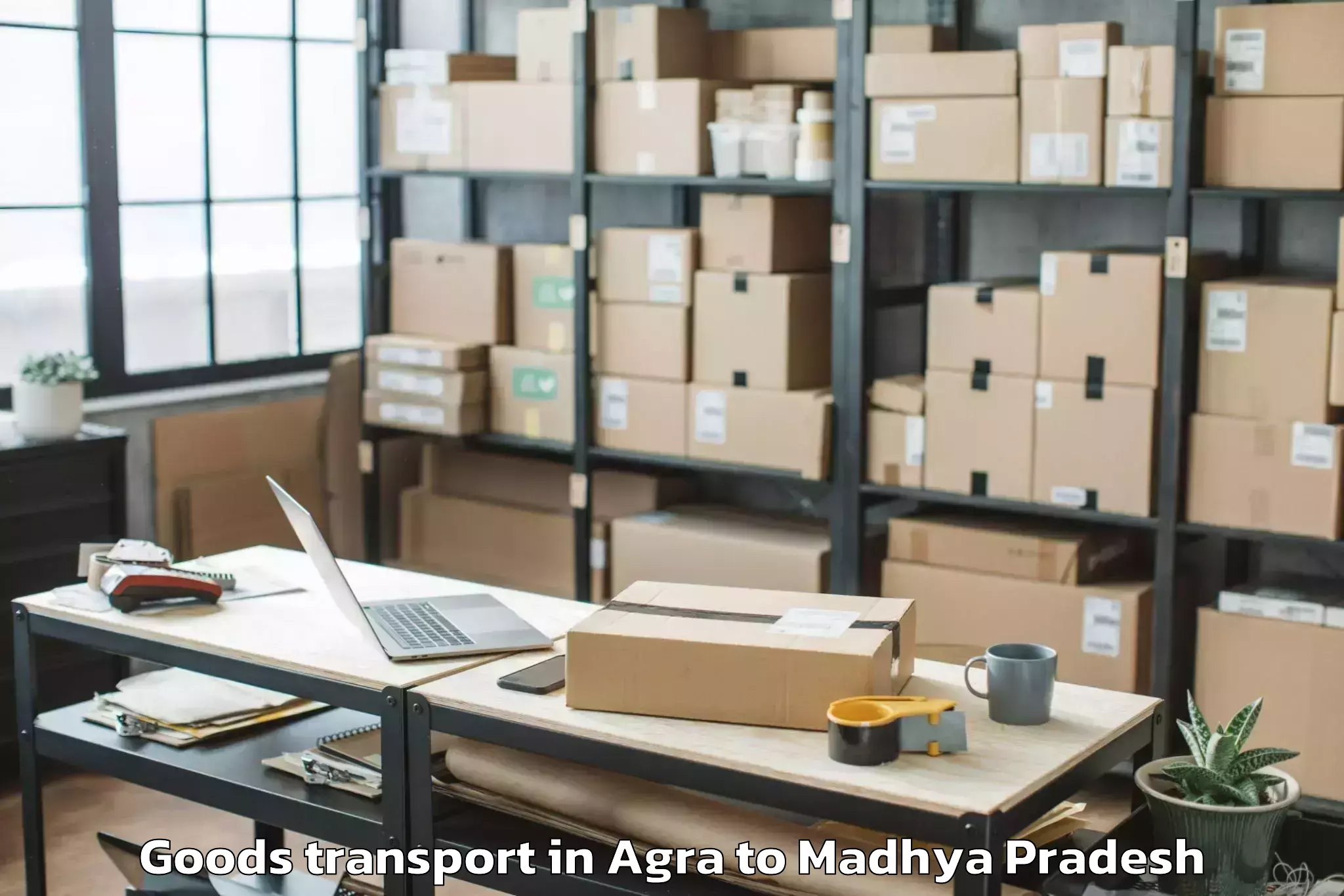 Book Agra to Sanwer Goods Transport